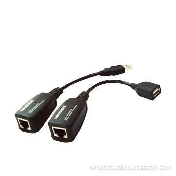 USB2.0 Extension Adapters Over Ethernet Up to 30 Meters, no Diver Required